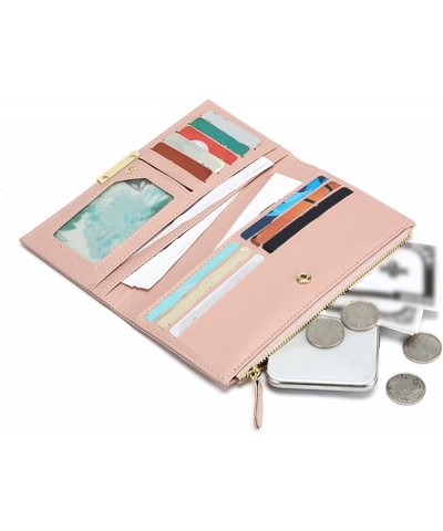 Women Wallet Fashion New Pattern Wallet Simple Solid Color Long Multi Card Versatile Handbag Wallet (Khaki, One Size) Pink On...