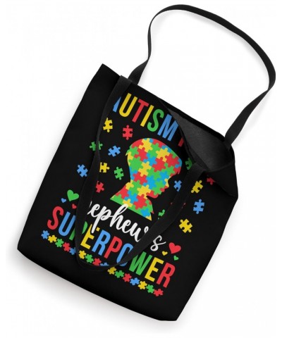 My Nephew's Superpower Proud Autism Tia Autism Awareness Tote Bag $15.11 Totes