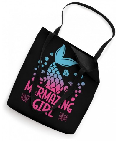 Mermazing Girl Seashell Mermaid Tail Beach Summer Vibes Tote Bag $13.50 Totes