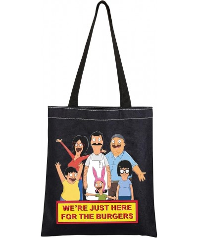 Bob's TV Show Merchandise Gift We're Just Here for The Burgers Tote Bag Bob's Family Shoulder Cartoon Lover Gift Bob's Family...