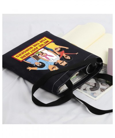 Bob's TV Show Merchandise Gift We're Just Here for The Burgers Tote Bag Bob's Family Shoulder Cartoon Lover Gift Bob's Family...