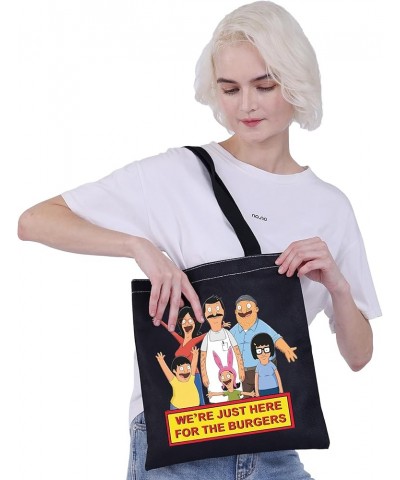 Bob's TV Show Merchandise Gift We're Just Here for The Burgers Tote Bag Bob's Family Shoulder Cartoon Lover Gift Bob's Family...