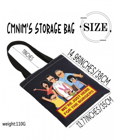 Bob's TV Show Merchandise Gift We're Just Here for The Burgers Tote Bag Bob's Family Shoulder Cartoon Lover Gift Bob's Family...