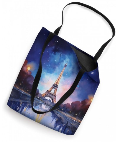 Paris France Eiffel Tower Vintage French Souvenir Watercolor Tote Bag $8.98 Totes