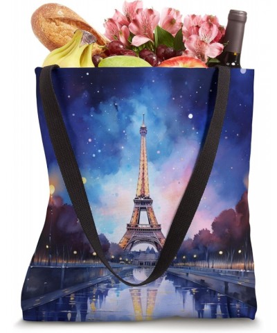 Paris France Eiffel Tower Vintage French Souvenir Watercolor Tote Bag $8.98 Totes