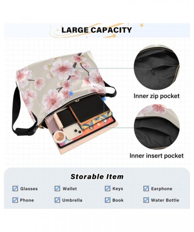 Beautiful Flower Crossbody Bag Hobo Handbag Purse Fashion PU Leather Shoulder Bags for Women $13.94 Hobo Bags