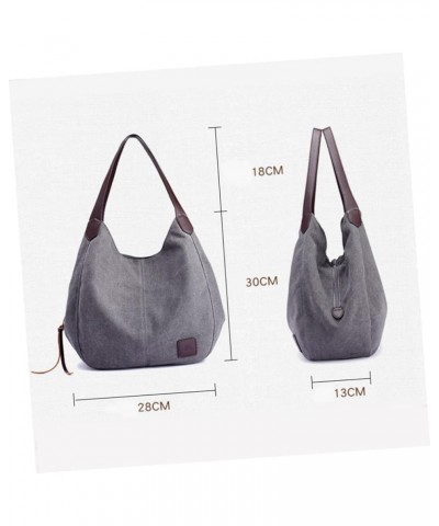 Ladies Shoulder Bags Canvas Tote Womens Shoulder Handbags Handle Shoulder Tote Handbag for Women Grey $11.19 Shoulder Bags