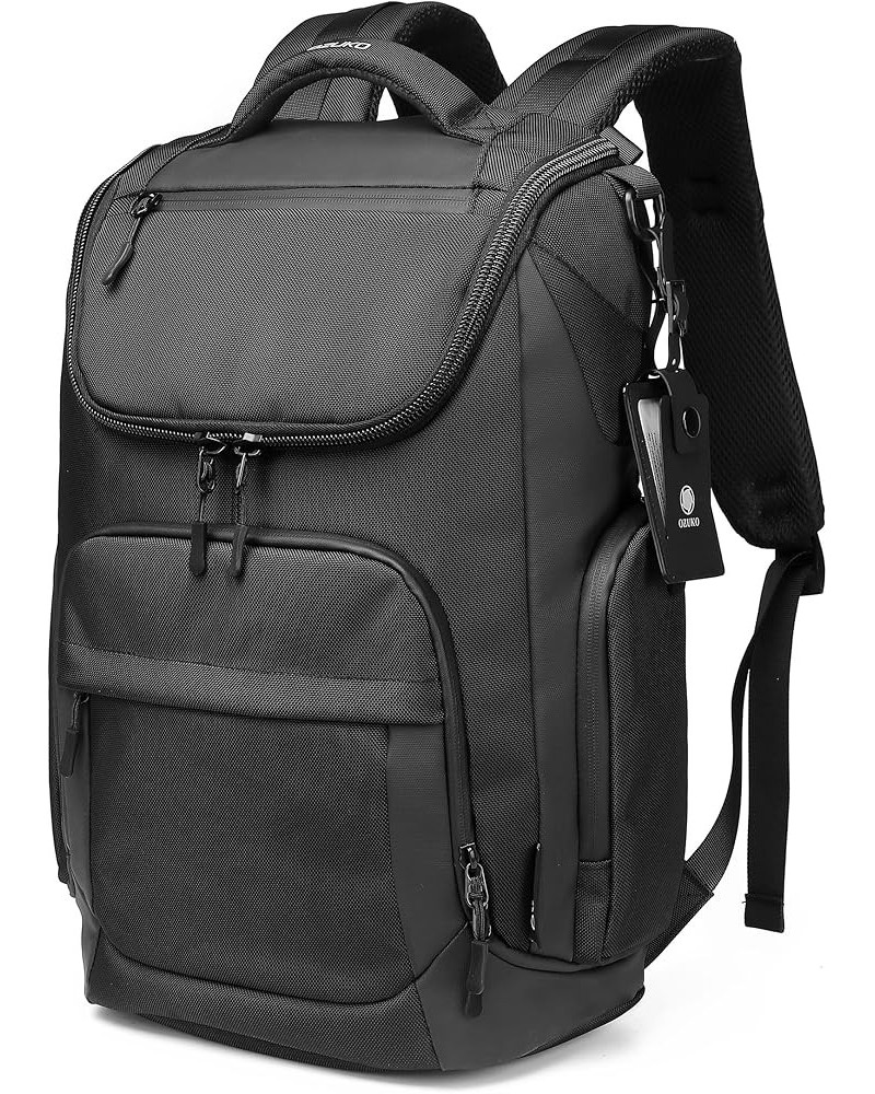 Casual Men's Travel Backpack Oxford Cloth Large Capacity Unisex Carry On Luggage Bags for Outdoors Camping Hiking Black $46.8...