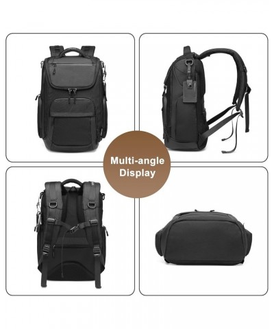 Casual Men's Travel Backpack Oxford Cloth Large Capacity Unisex Carry On Luggage Bags for Outdoors Camping Hiking Black $46.8...