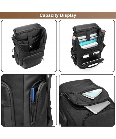 Casual Men's Travel Backpack Oxford Cloth Large Capacity Unisex Carry On Luggage Bags for Outdoors Camping Hiking Black $46.8...