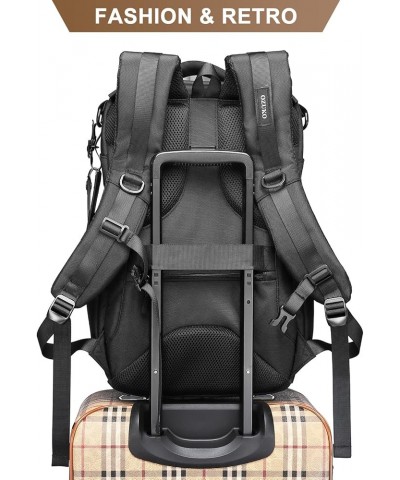 Casual Men's Travel Backpack Oxford Cloth Large Capacity Unisex Carry On Luggage Bags for Outdoors Camping Hiking Black $46.8...