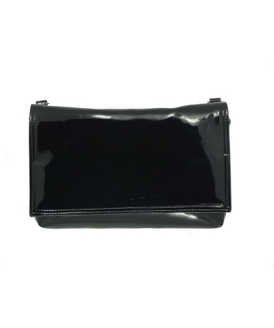 Womens Delightful Clutch/Shoulder/Crossbody/Wristlet Bag Size Small in black faux patent leather Black Patent $21.59 Clutches