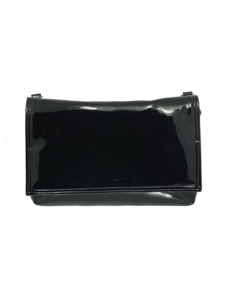 Womens Delightful Clutch/Shoulder/Crossbody/Wristlet Bag Size Small in black faux patent leather Black Patent $21.59 Clutches