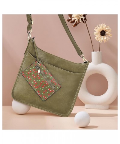 Crossbody Bags for Women Commuting 3Pcs Hobo Handbags Wallet Set Vegan Leather Shoulder Purse 2 Adjustable Straps Tender Gree...