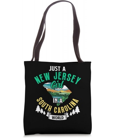 Just A New Jersey Girl In A South Carolina World Jerseyans Tote Bag $12.42 Totes