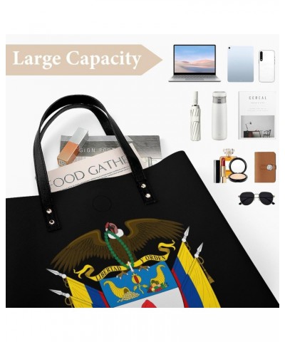 Columbia National Emblem Tote Bag for Women PU Leather Shoulder Bag Large Capacity Handbags for Work Shopping $17.96 Totes