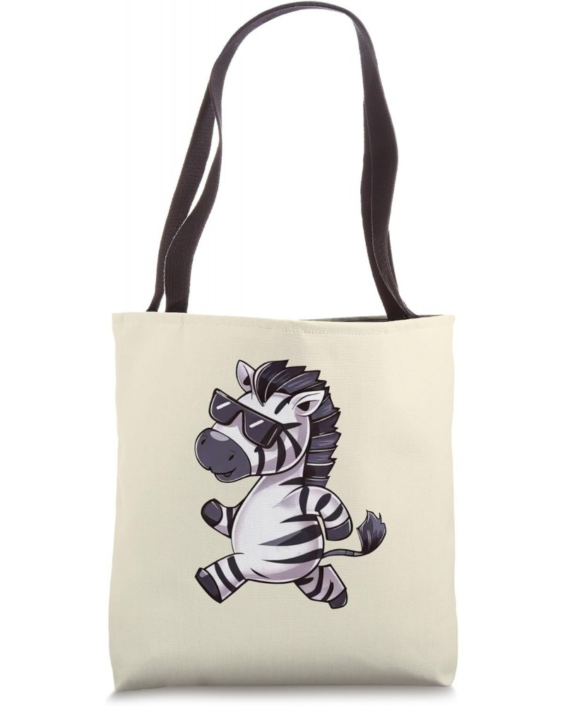 Zebra Jogging Cool Shades Fun Run Tote Bag $11.25 Totes