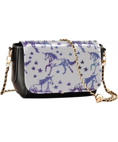 Cute Fashion Unicorns Crossbody bags for Women Small Crossbody Purses with Metal Chain Shoulder Bag Wallet Purse for Women $2...