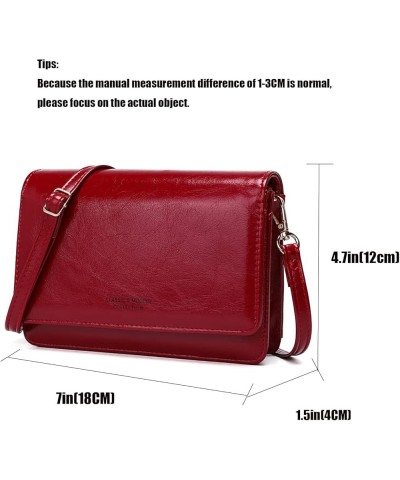 Small Crossbody Cell Phone Bag for Women, Mini Over Shoulder Handbag Purse with Credit Card Slots G-red $14.03 Crossbody Bags