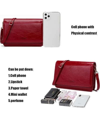 Small Crossbody Cell Phone Bag for Women, Mini Over Shoulder Handbag Purse with Credit Card Slots G-red $14.03 Crossbody Bags