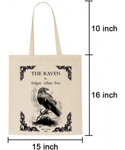 Literary tote bag. Handbag with book design. Book Bag. Library bag. Market bag The Raven $10.32 Totes