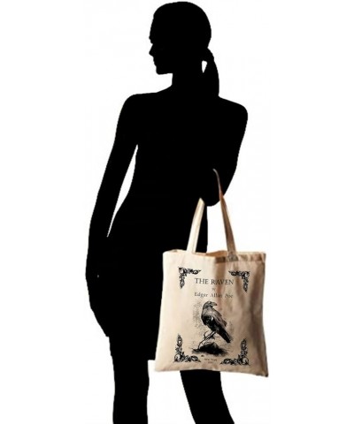 Literary tote bag. Handbag with book design. Book Bag. Library bag. Market bag The Raven $10.32 Totes