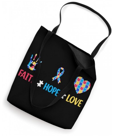 Faith hope love Autism Tote Bag $13.69 Totes