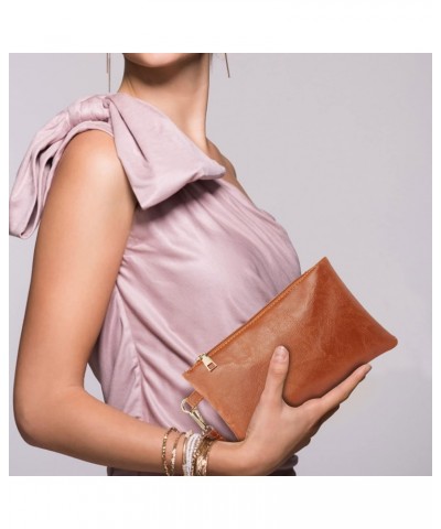 Wristlet Clutch Purses for Women Leather Wallet Purses Brown Small Purse Wristlet Wallet for Women Ladies Gifts 79 $7.66 Wris...