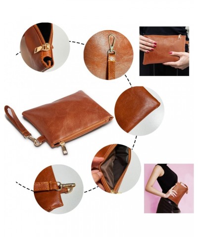 Wristlet Clutch Purses for Women Leather Wallet Purses Brown Small Purse Wristlet Wallet for Women Ladies Gifts 79 $7.66 Wris...