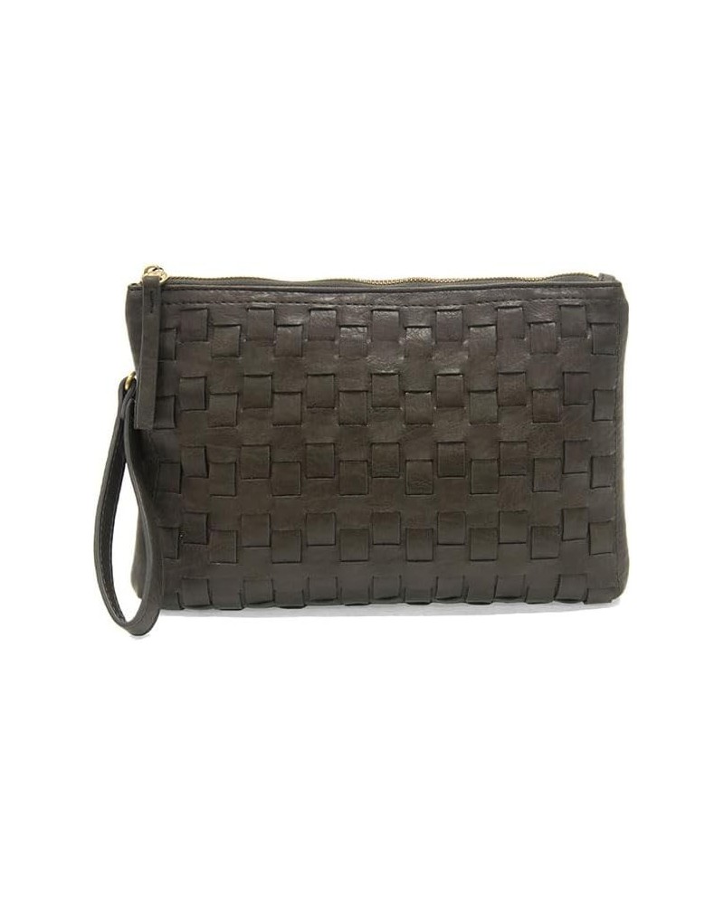 Women's Fashion Purse Quinn Woven Convertible Crossbody Clutch 212 - Charcoal $28.98 Clutches