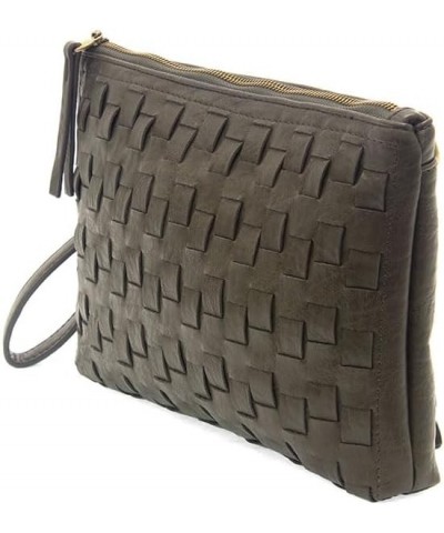 Women's Fashion Purse Quinn Woven Convertible Crossbody Clutch 212 - Charcoal $28.98 Clutches