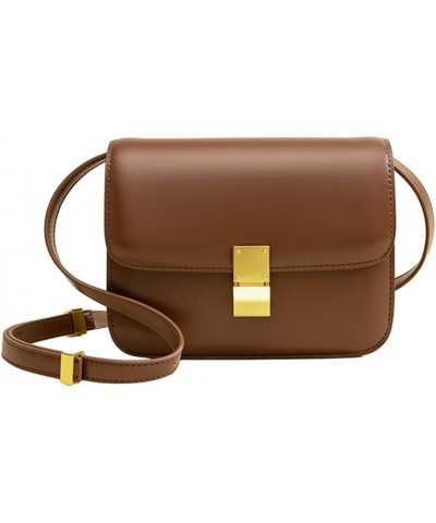 Small Square Y2k Purse Genuine Leather Shoulder Bag Women Fashion Red Shoulder Bag Purse Casual Crossbody Bag Brown S $33.85 ...