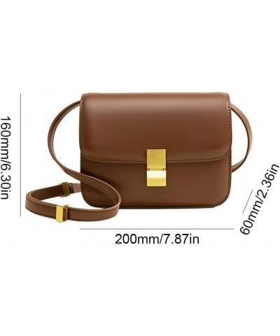 Small Square Y2k Purse Genuine Leather Shoulder Bag Women Fashion Red Shoulder Bag Purse Casual Crossbody Bag Brown S $33.85 ...