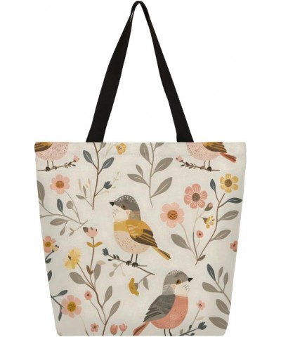 Bird on Branch Canvas Tote Bag - Stylish Accessory for Travel & Casual Days $9.89 Totes