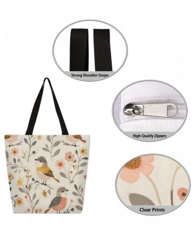 Bird on Branch Canvas Tote Bag - Stylish Accessory for Travel & Casual Days $9.89 Totes