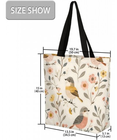 Bird on Branch Canvas Tote Bag - Stylish Accessory for Travel & Casual Days $9.89 Totes