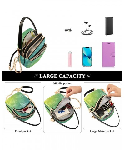 Small Crossbody Bags for Women Trendy Green Snowflake Travel Sling Bag Women's Crossbody Handbags Satchel Bags $11.96 Satchels