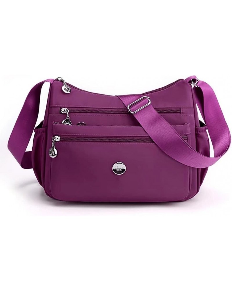 Crossbody Bags for Women Waterproof Messenger Satchel Multi Pockets Shoulder Purse Casual Nylon Travel Handbag Purple $20.89 ...