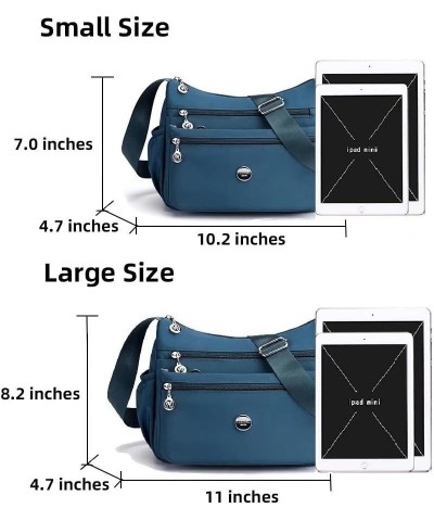 Crossbody Bags for Women Waterproof Messenger Satchel Multi Pockets Shoulder Purse Casual Nylon Travel Handbag Purple $20.89 ...