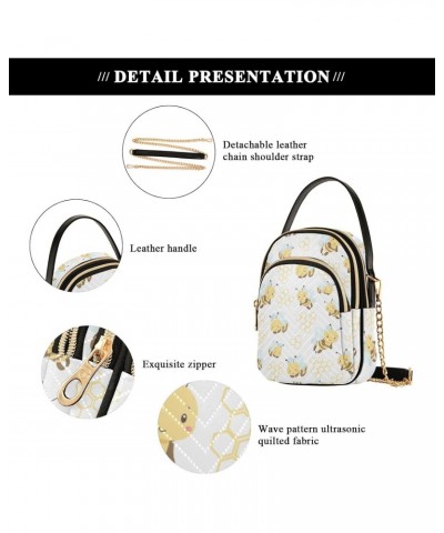 Bees Crossbody Bag for Women Cell Phone Purse Wallet with Removable Chain Shoulder Handbag for Work Travel Passport Phone $11...