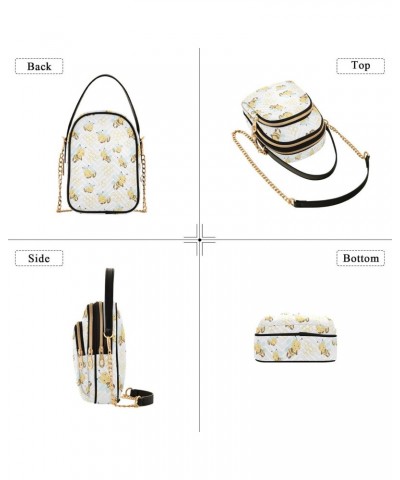 Bees Crossbody Bag for Women Cell Phone Purse Wallet with Removable Chain Shoulder Handbag for Work Travel Passport Phone $11...