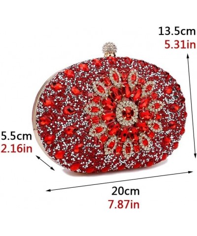 Rhinestones Women Bags Hollow Out Style Fashion Evening Bags Chain Shoulder Handbags Party Wedding Day Clutch Purse Ym3108gre...