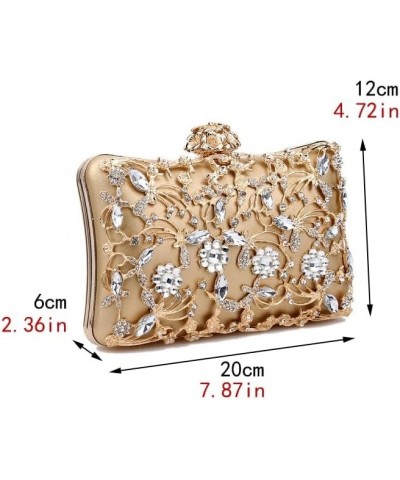 Rhinestones Women Bags Hollow Out Style Fashion Evening Bags Chain Shoulder Handbags Party Wedding Day Clutch Purse Ym3108gre...