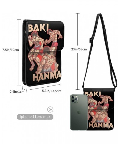 Anime Baki The Grappler Small Cell Phone Purse Womens Fashion Small Mini Shoulder Bag Crossbody Bags 7.5x5.3 Inches $18.75 Cr...