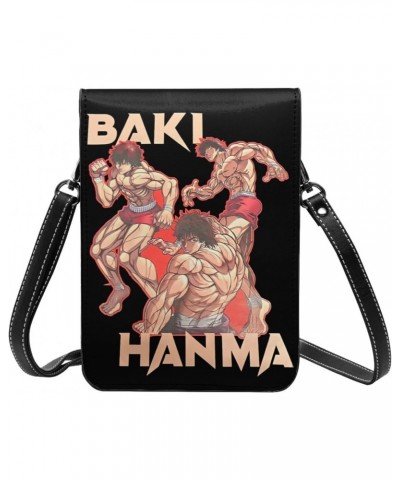 Anime Baki The Grappler Small Cell Phone Purse Womens Fashion Small Mini Shoulder Bag Crossbody Bags 7.5x5.3 Inches $18.75 Cr...