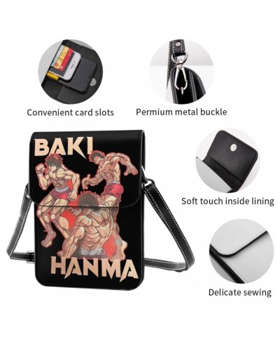 Anime Baki The Grappler Small Cell Phone Purse Womens Fashion Small Mini Shoulder Bag Crossbody Bags 7.5x5.3 Inches $18.75 Cr...