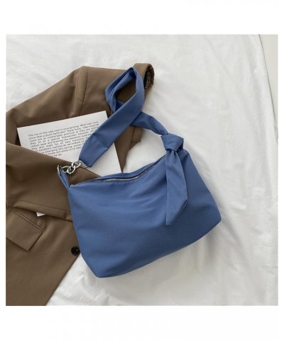 Crossbody Bag for Women Casual Small Crescent Bag Nylon Half Moon Messenger Bag Stylish Satchel Daypack,black Blue $13.26 Totes