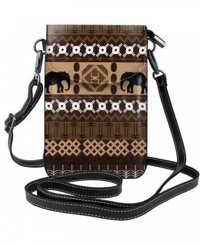 African Graphic Design Small Crossbody Bags for Women PU Leather Cell Phone Purse Wallet with Card Slots $14.27 Crossbody Bags