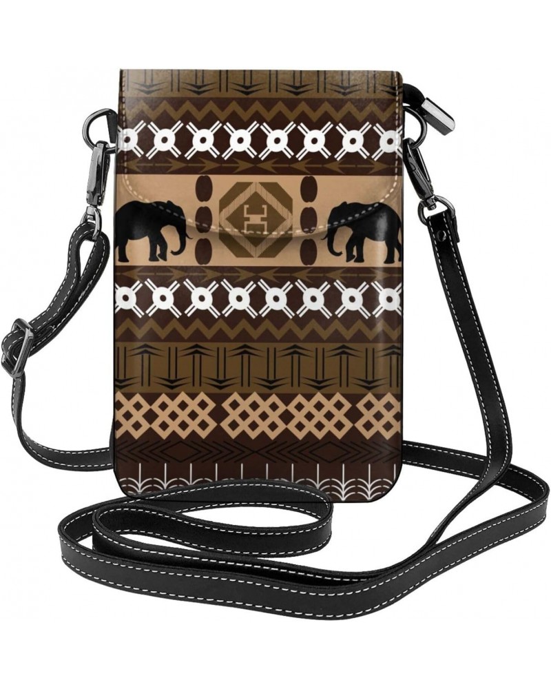 African Graphic Design Small Crossbody Bags for Women PU Leather Cell Phone Purse Wallet with Card Slots $14.27 Crossbody Bags