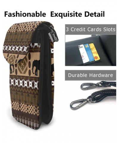 African Graphic Design Small Crossbody Bags for Women PU Leather Cell Phone Purse Wallet with Card Slots $14.27 Crossbody Bags